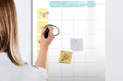 Tablă magnetică de scris planificator săptămânal de mese