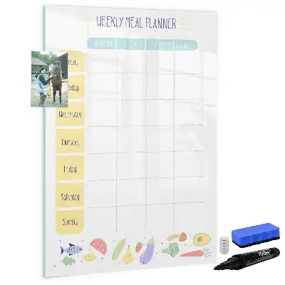 Tablă magnetică de scris planificator săptămânal de mese