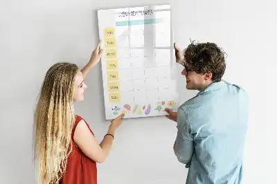 Tablă magnetică de scris planificator săptămânal de mese