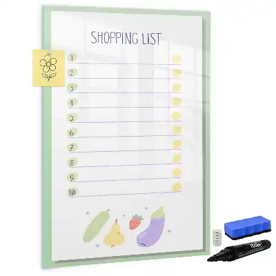Tablă cu marker pentru listă de cumpărături