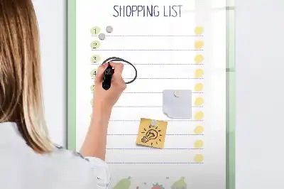 Tablă cu marker pentru listă de cumpărături
