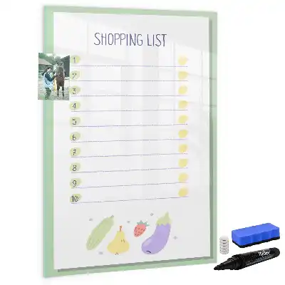 Tablă cu marker pentru listă de cumpărături