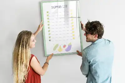 Tablă cu marker pentru listă de cumpărături
