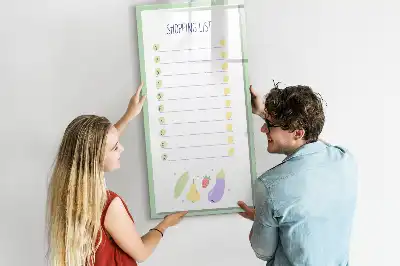 Tablă cu marker pentru listă de cumpărături