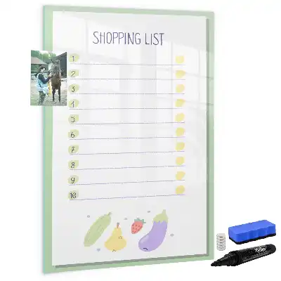 Tablă cu marker pentru listă de cumpărături