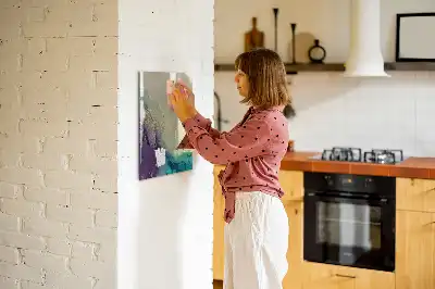 Tablă magnetică de scris cu model de marmură colorată