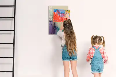 Tablă magnetică de scris cu model de marmură colorată