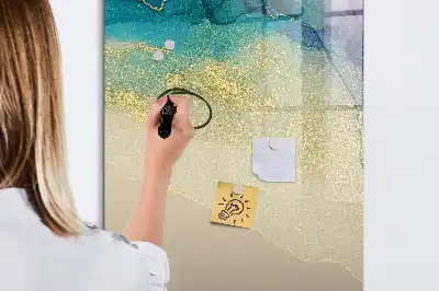 Tablă cu marker cu model marmură colorată