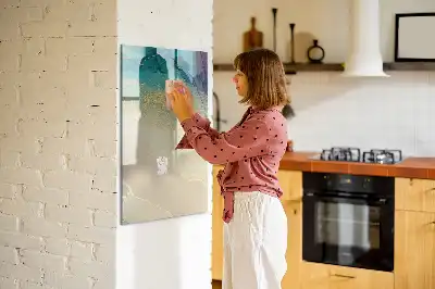 Tablă cu marker cu model marmură colorată