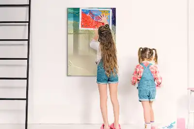 Tablă cu marker cu model marmură colorată