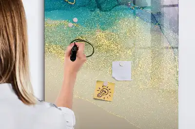Tablă cu marker cu model marmură colorată