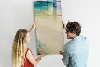 Tablă cu marker cu model marmură colorată