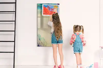 Tablă cu marker cu model marmură colorată