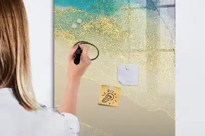 Tablă cu marker cu model marmură colorată