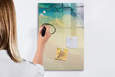 Tablă cu marker cu model marmură colorată