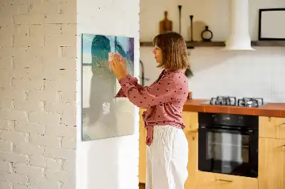 Tablă cu marker cu model marmură colorată