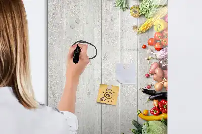 Tablă magnetică de scris cu model cu legume