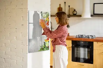 Tablă magnetică de scris cu model cu legume