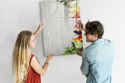 Tablă magnetică de scris cu model cu legume