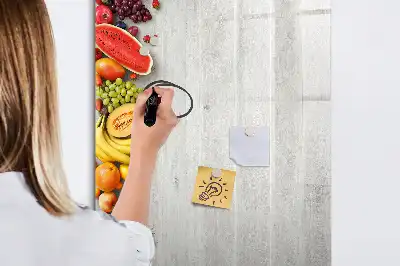 Tablă cu marker legume pe lemn