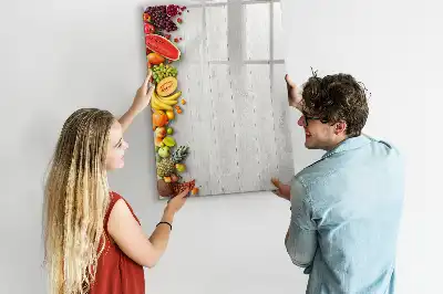 Tablă cu marker legume pe lemn