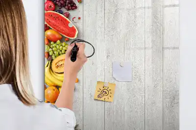 Tablă cu marker legume pe lemn
