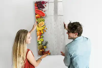 Tablă cu marker legume pe lemn