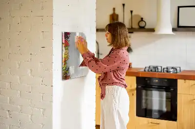 Tablă cu marker legume pe lemn