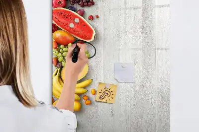 Tablă cu marker legume pe lemn