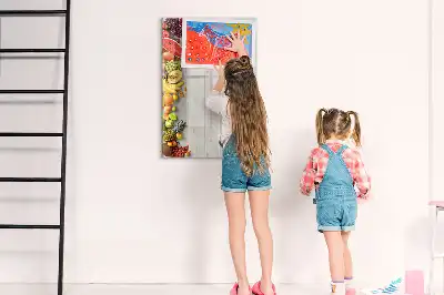 Tablă cu marker legume pe lemn