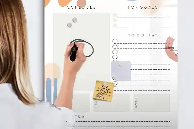 Tablă cu marker planificator zilnic