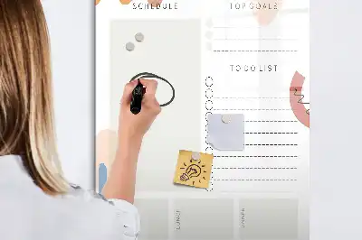 Tablă cu marker planificator zilnic