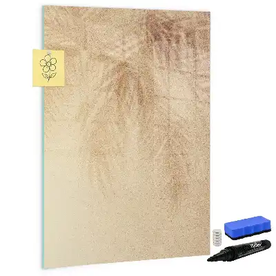 Tablă cu marker cu imprimeu umbra frunzelor de palmier