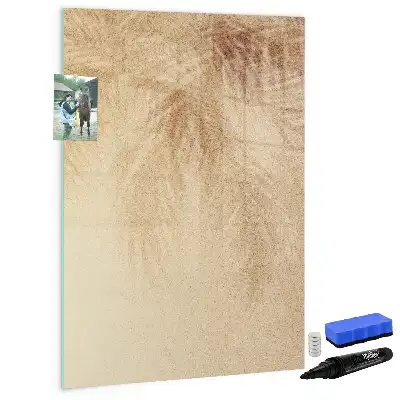 Tablă cu marker cu imprimeu umbra frunzelor de palmier