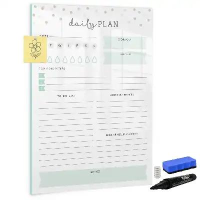 Tablă magnetică de scris model pentru planul zilei