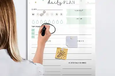 Tablă magnetică de scris model pentru planul zilei