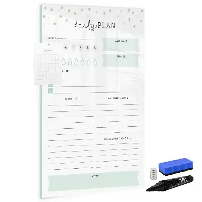 Tablă magnetică de scris model pentru planul zilei