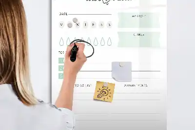 Tablă magnetică de scris model pentru planul zilei