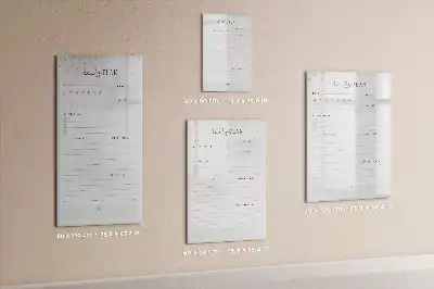 Tablă magnetică de scris model pentru planul zilei