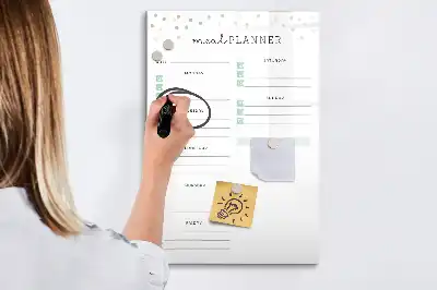 Tablă magnetică de scris planificator de mese