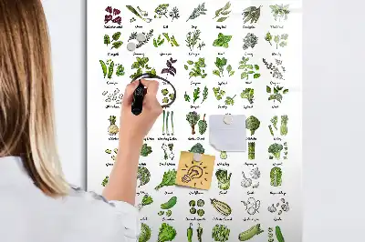Tablă cu marker legume verzi