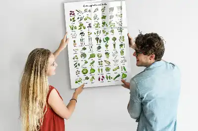 Tablă cu marker legume verzi