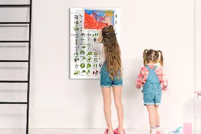 Tablă cu marker legume verzi