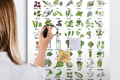 Tablă cu marker legume verzi