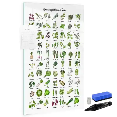 Tablă cu marker legume verzi