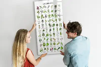 Tablă cu marker legume verzi