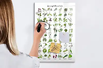 Tablă cu marker legume verzi