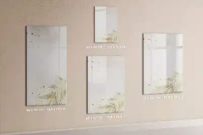 Tablă magnetică pentru scris cu model de abstracție aurie și legume