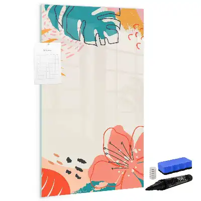 Tablă magnetică de scris model Floare de vară