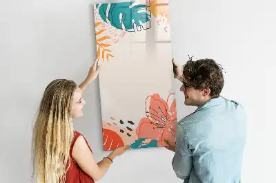 Tablă magnetică de scris model Floare de vară